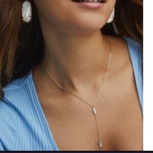 Kendra Scott y fern necklace rose gold